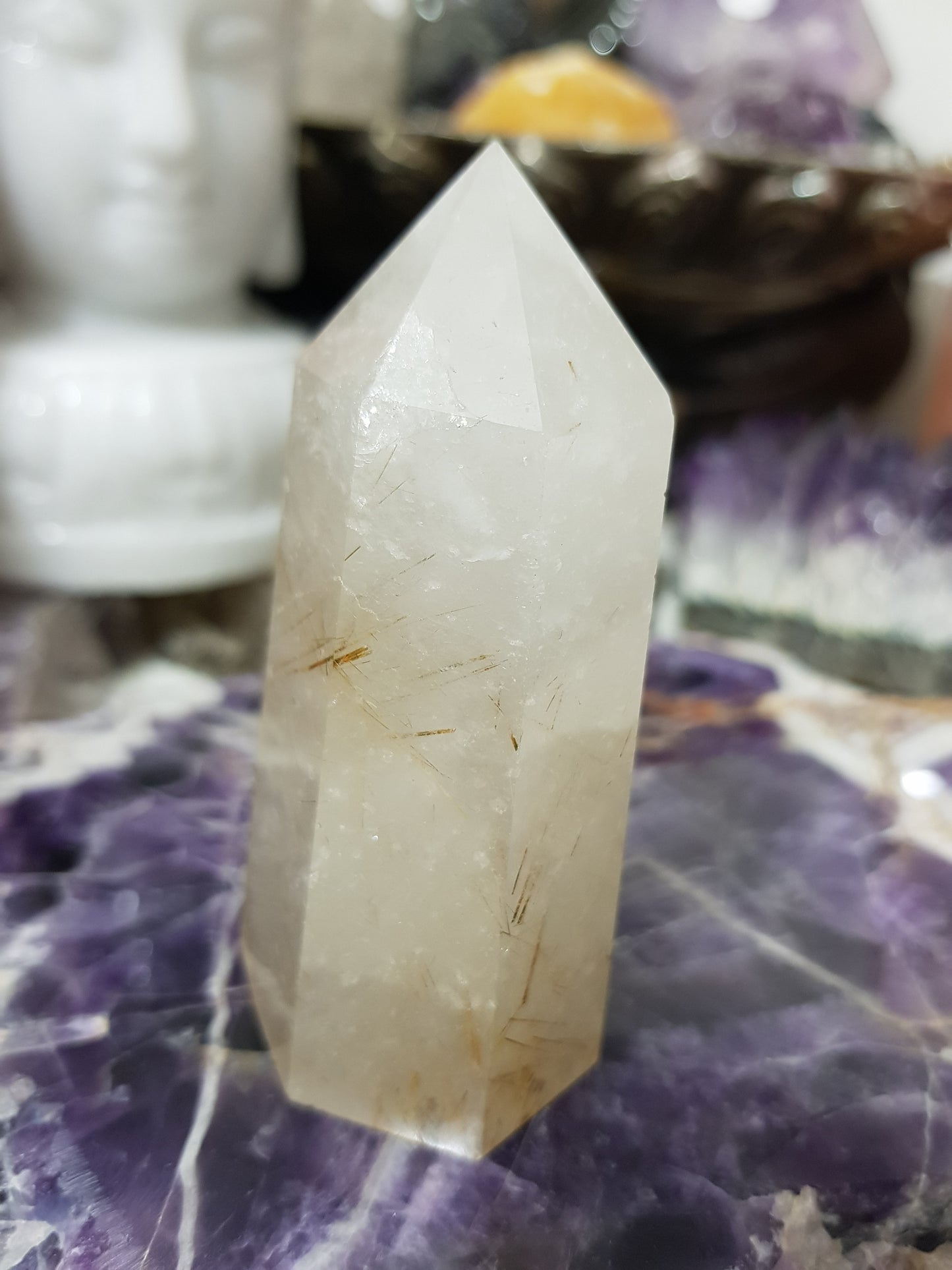 Rutilated Quartz Crystal Point - RTQ4