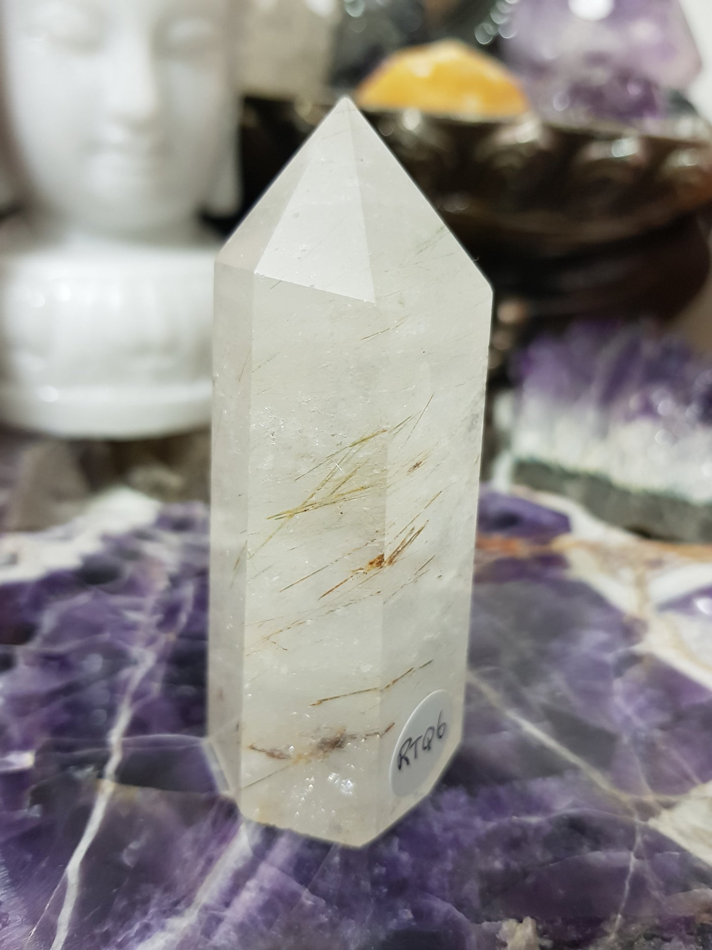 Rutilated Quartz Crystal Point - RTQ6