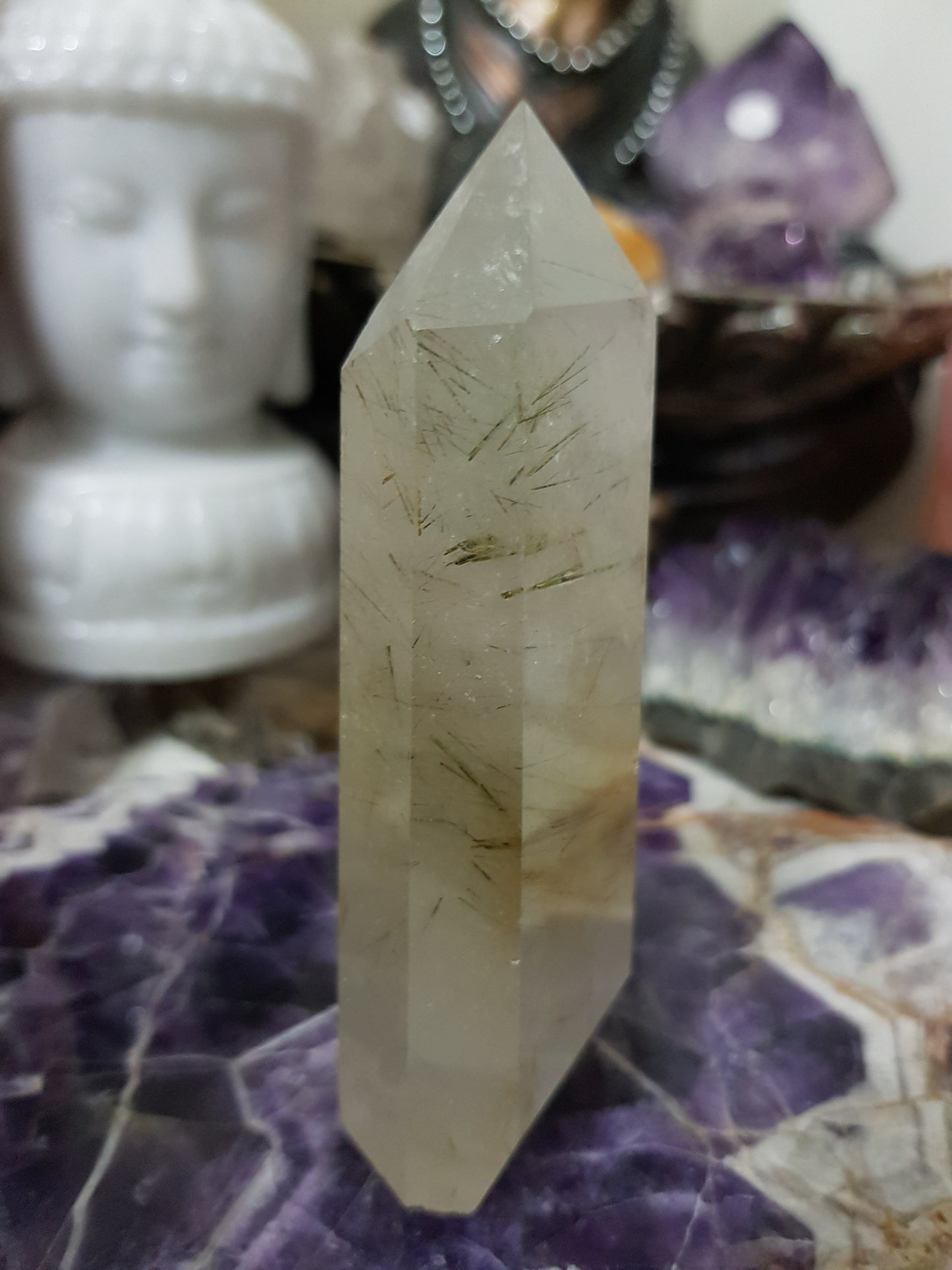 Rutilated Quartz Crystal Point - RTQ7