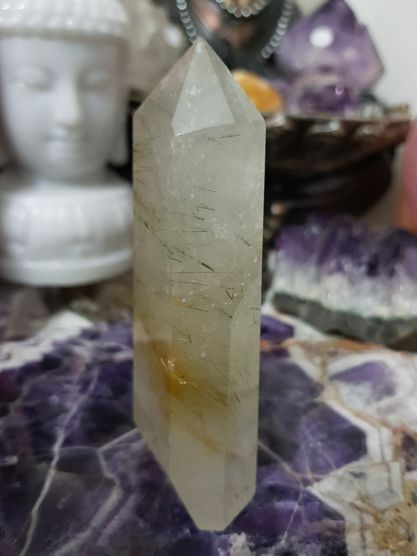Rutilated Quartz Crystal Point - RTQ7