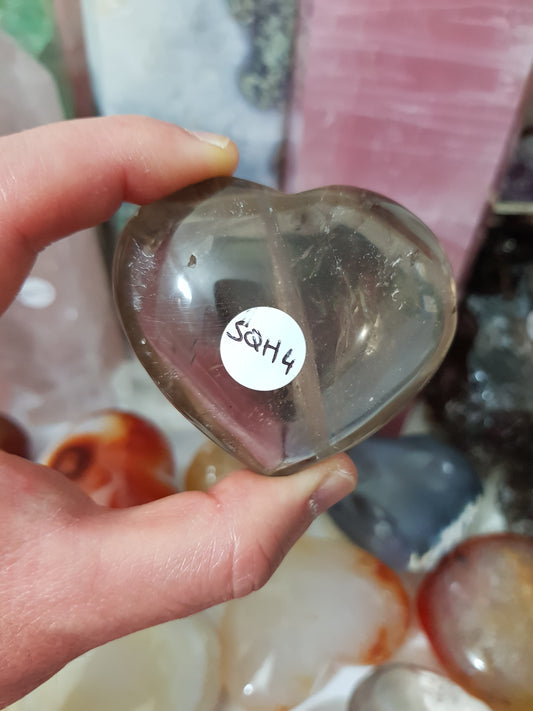 Smoky Quartz Crystal Heart - SQH4