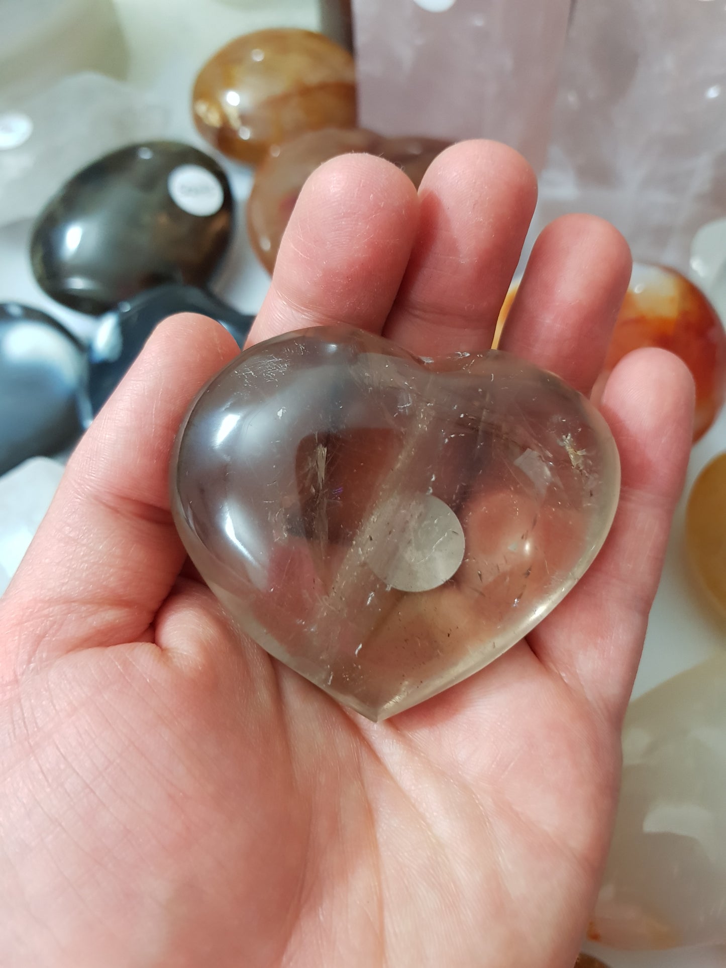 Smoky Quartz Crystal Heart - SQH4