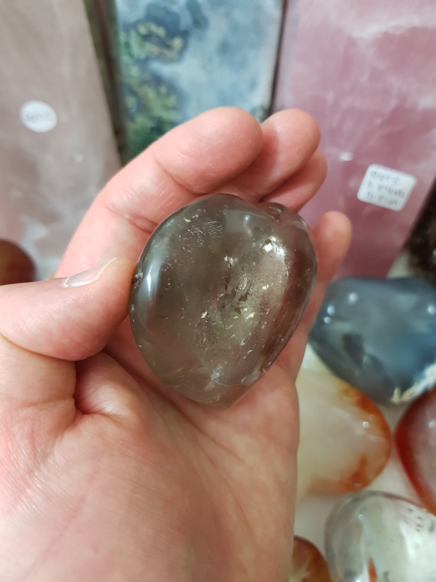 Smoky Quartz Crystal Heart - SQH4