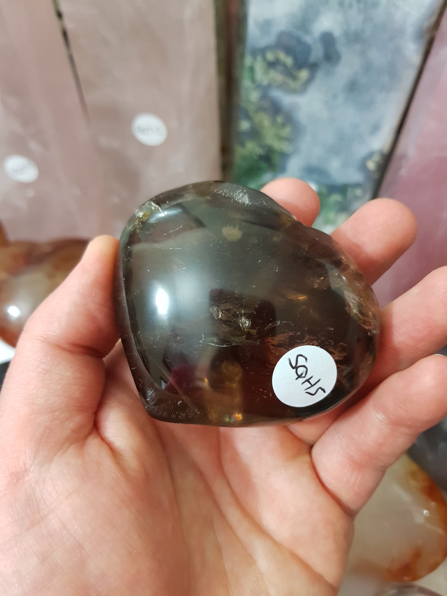 Smoky Quartz Crystal Heart - SQH5
