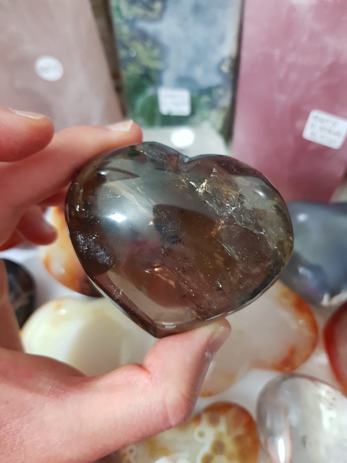 Smoky Quartz Crystal Heart - SQH5