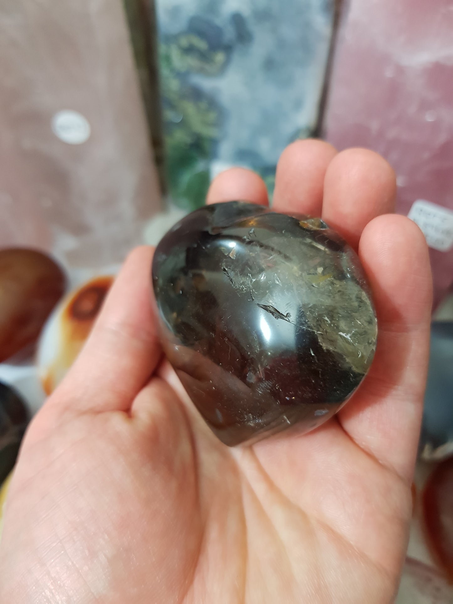 Smoky Quartz Crystal Heart - SQH5