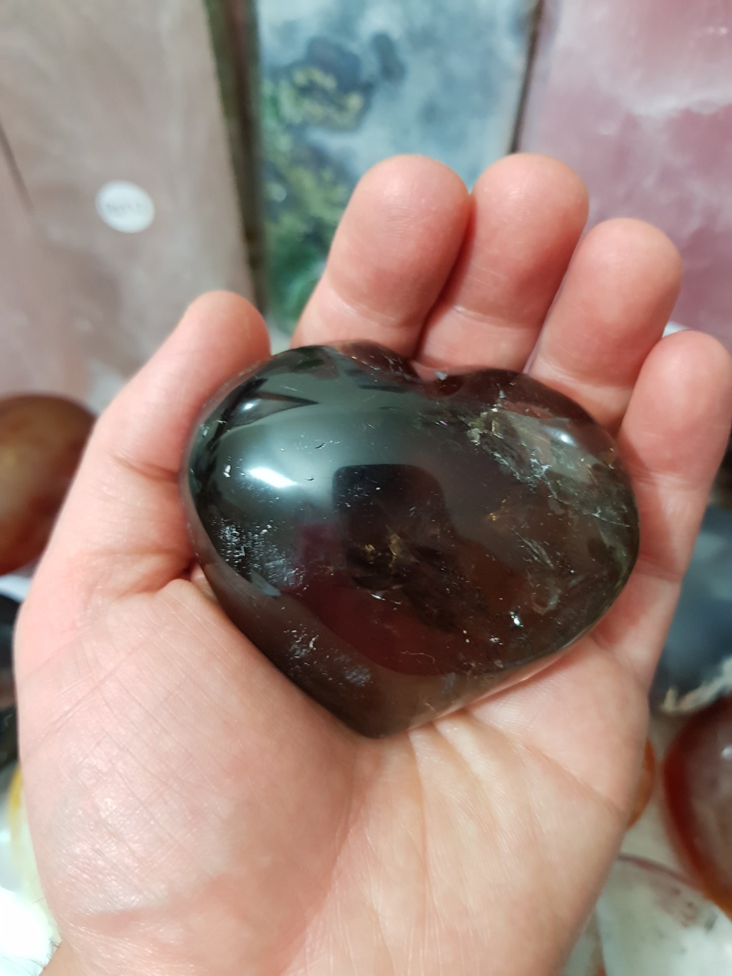 Smoky Quartz Crystal Heart - SQH5