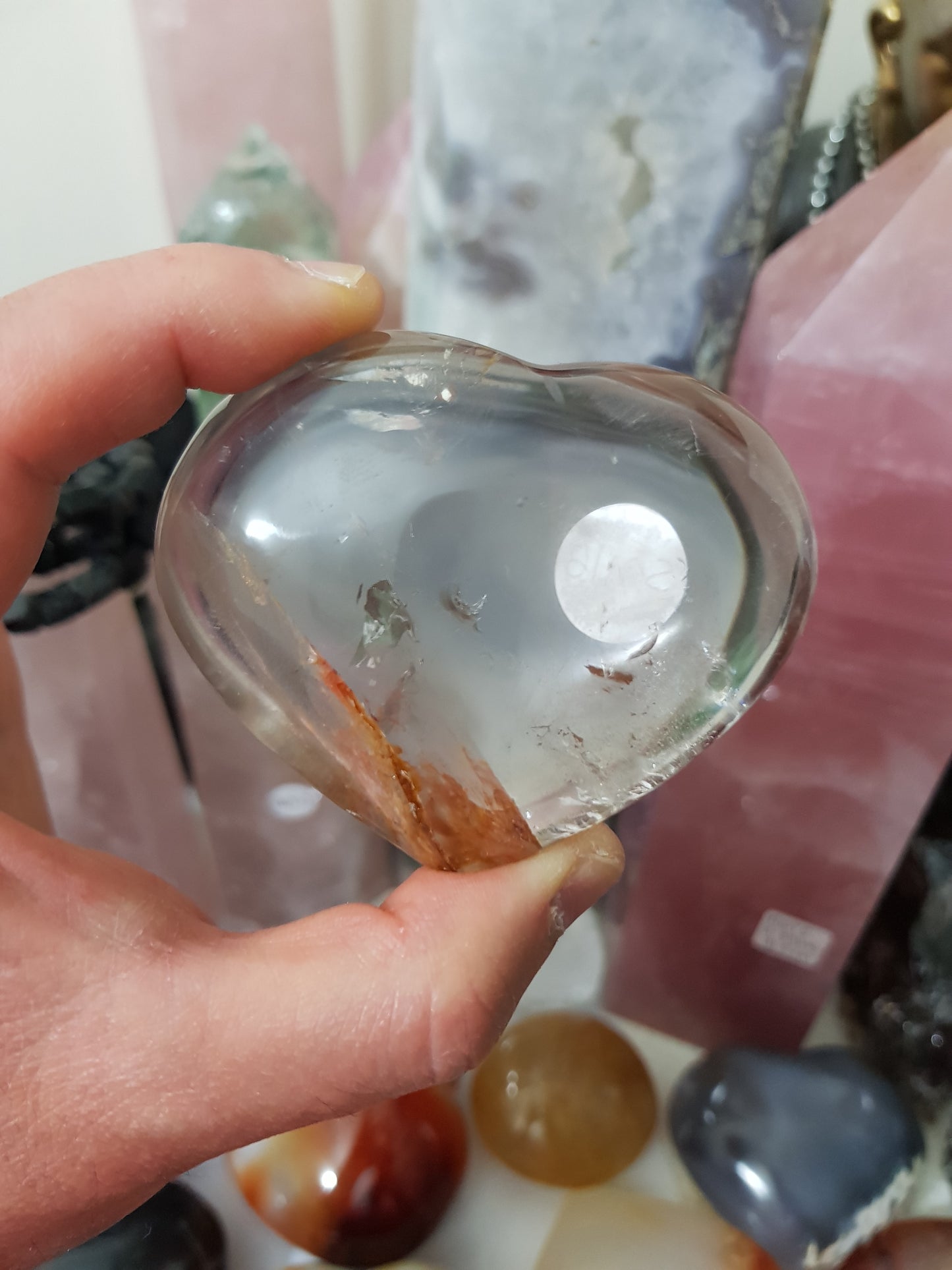 Smoky Quartz Crystal Heart - SQH6