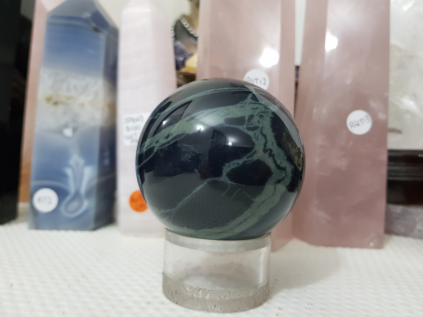 Spider Obsidian Crystal Sphere - SOSP1