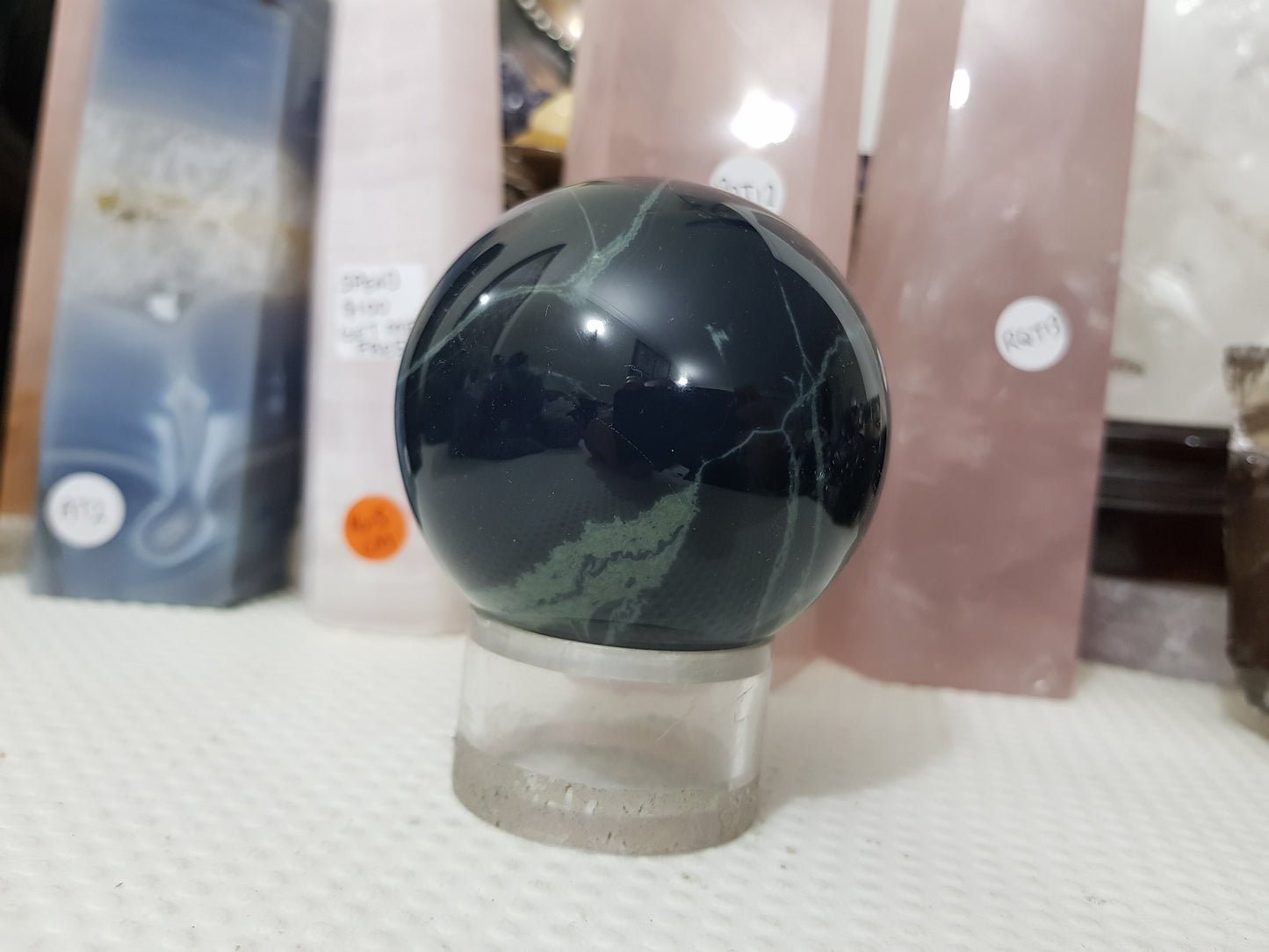 Spider Obsidian Crystal Sphere - SOSP1