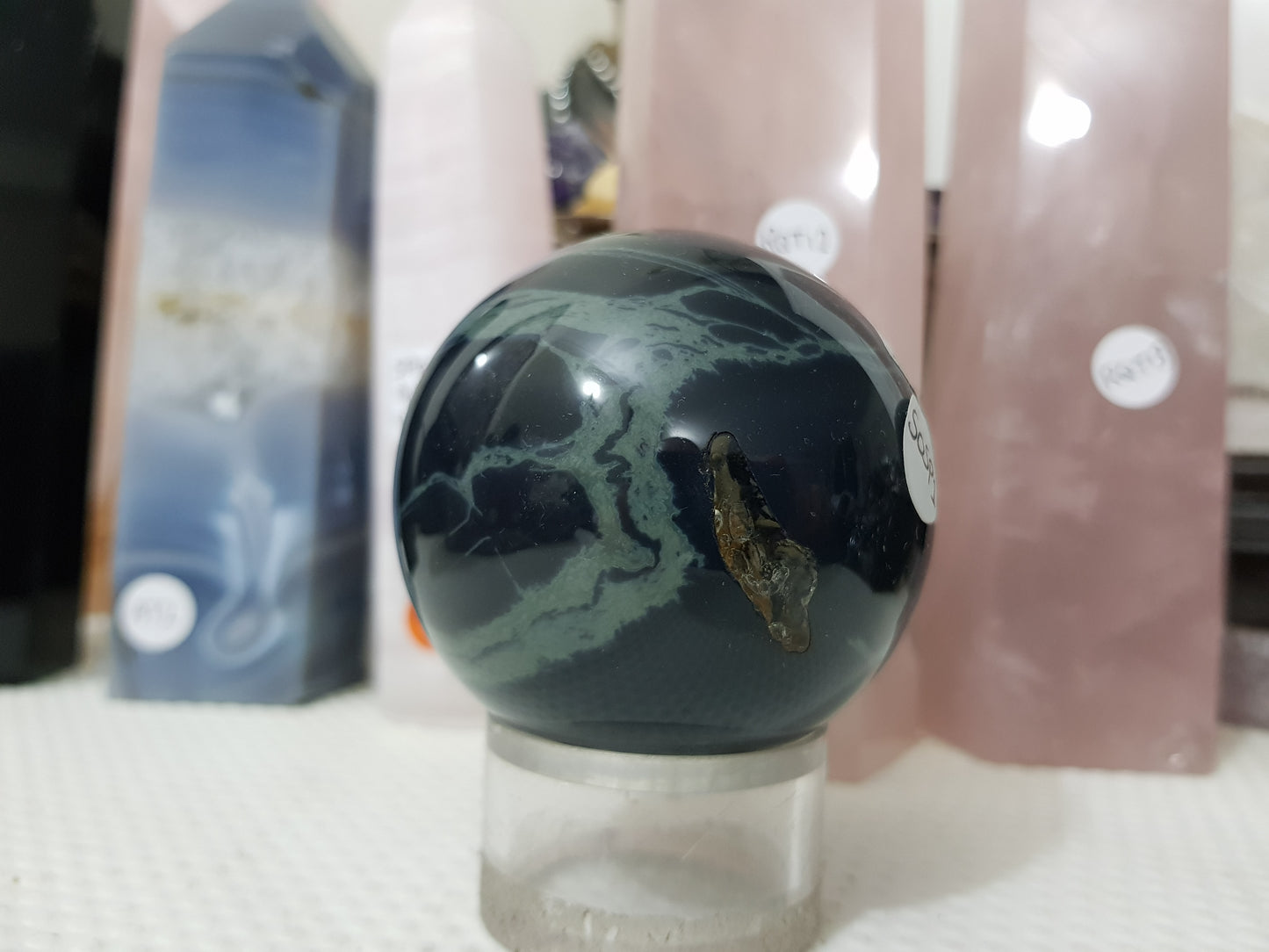 Spider Obsidian Crystal Sphere - SOSP1