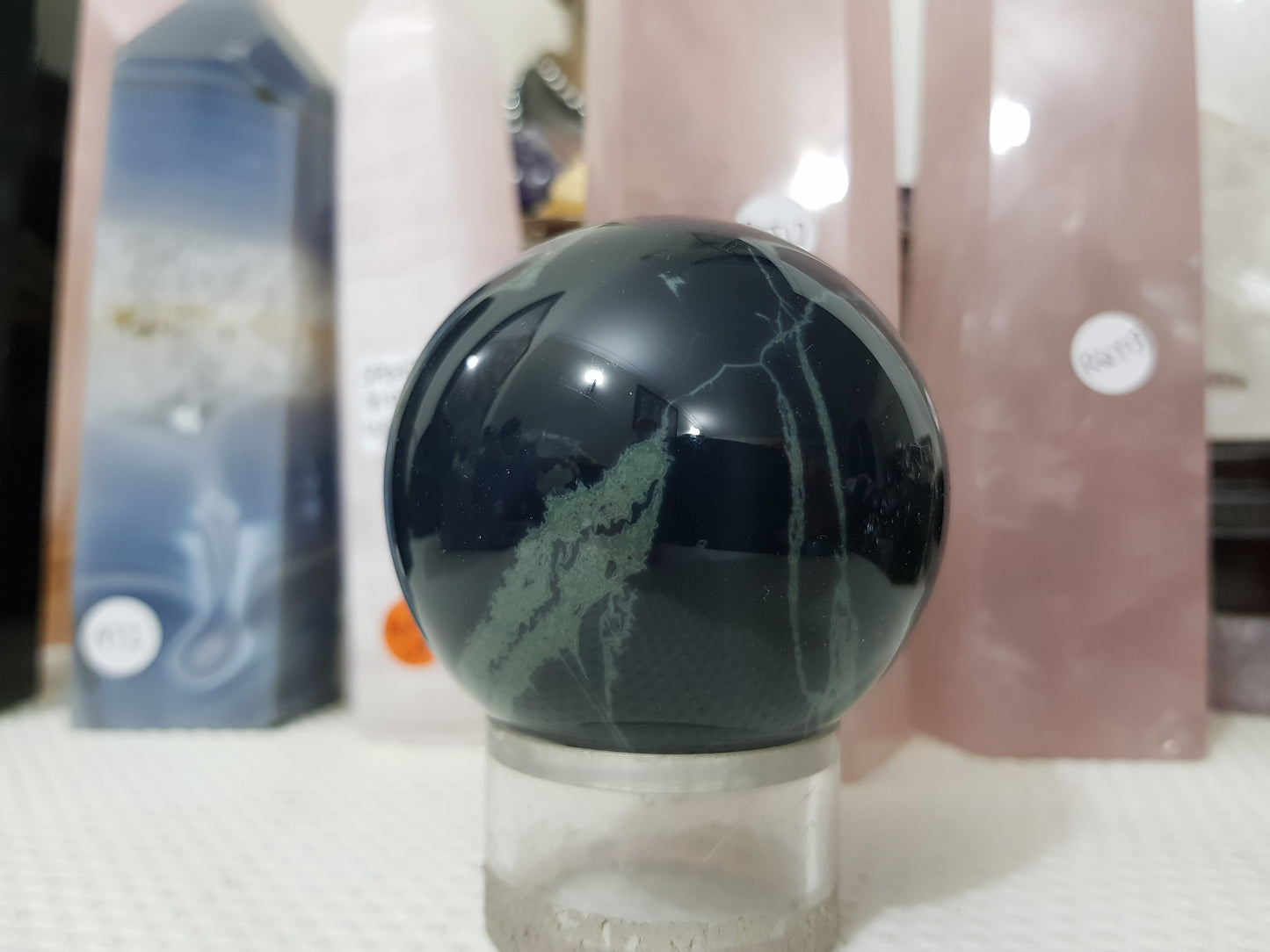 Spider Obsidian Crystal Sphere - SOSP1