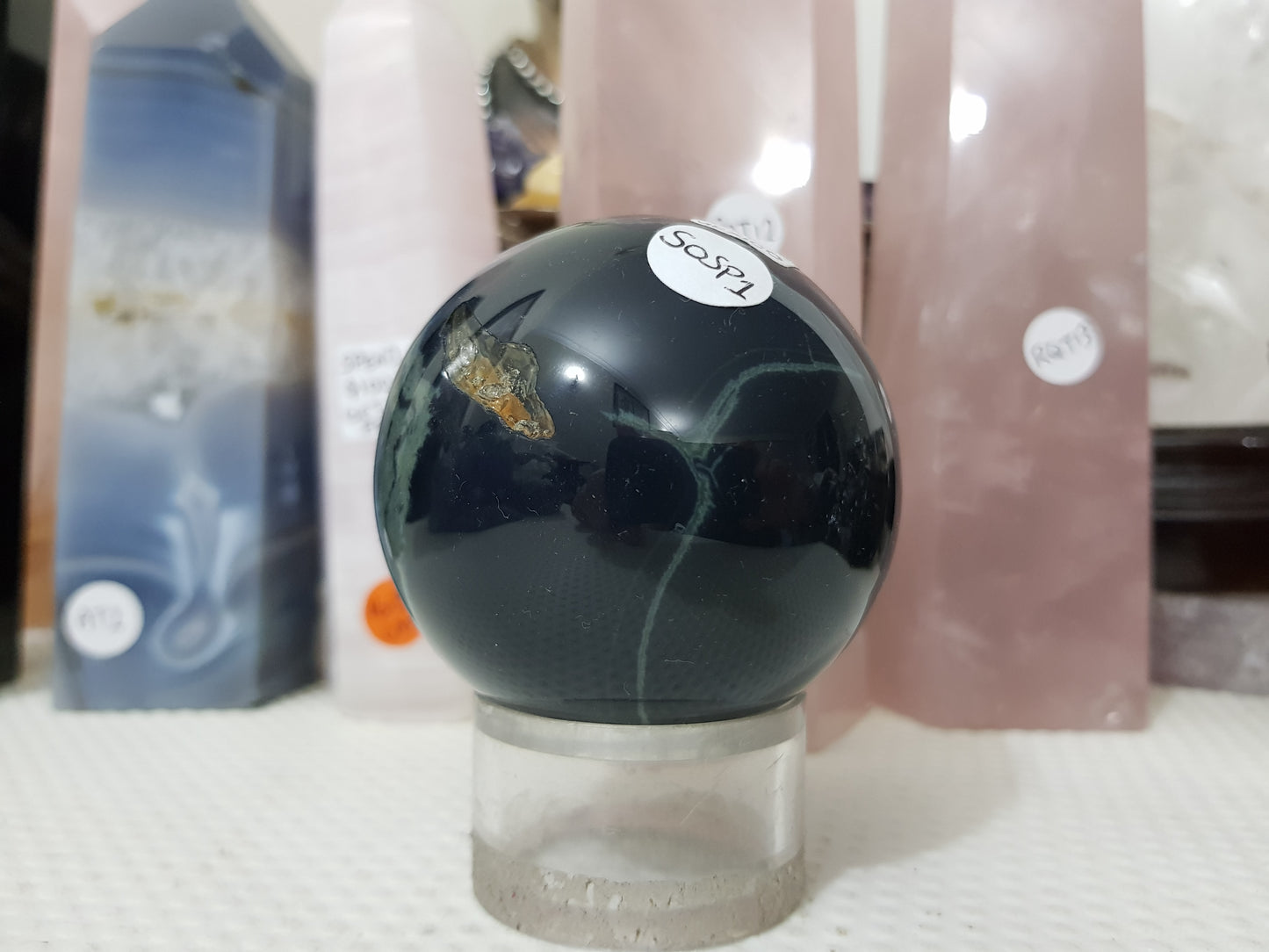 Spider Obsidian Crystal Sphere - SOSP1