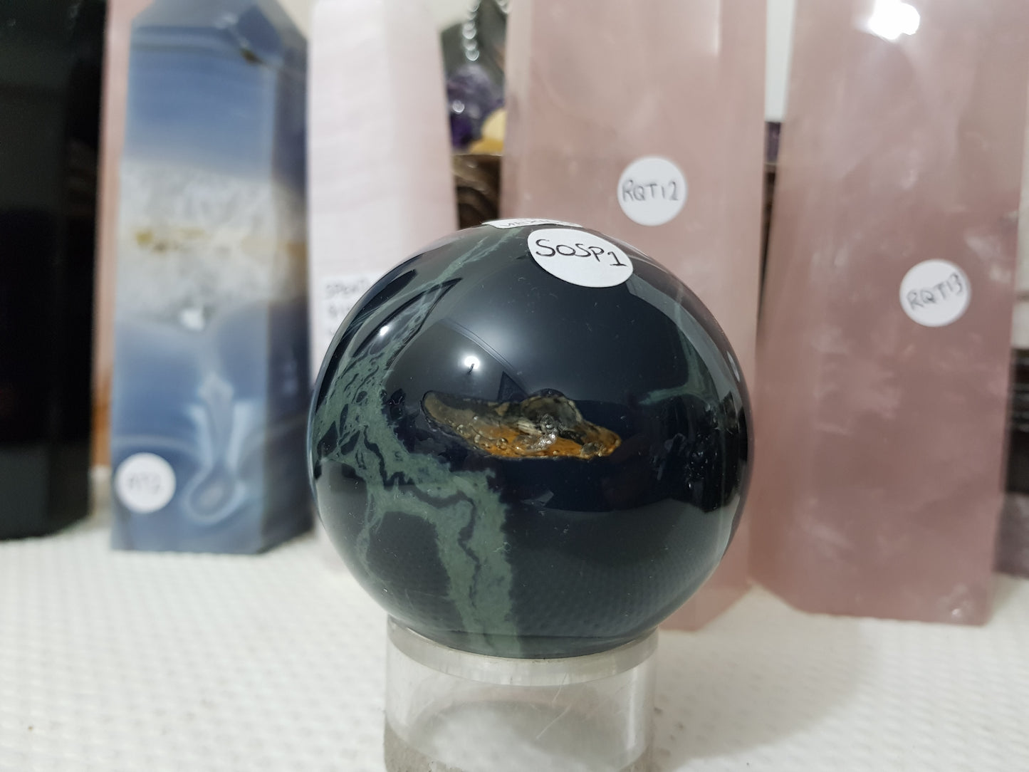 Spider Obsidian Crystal Sphere - SOSP1
