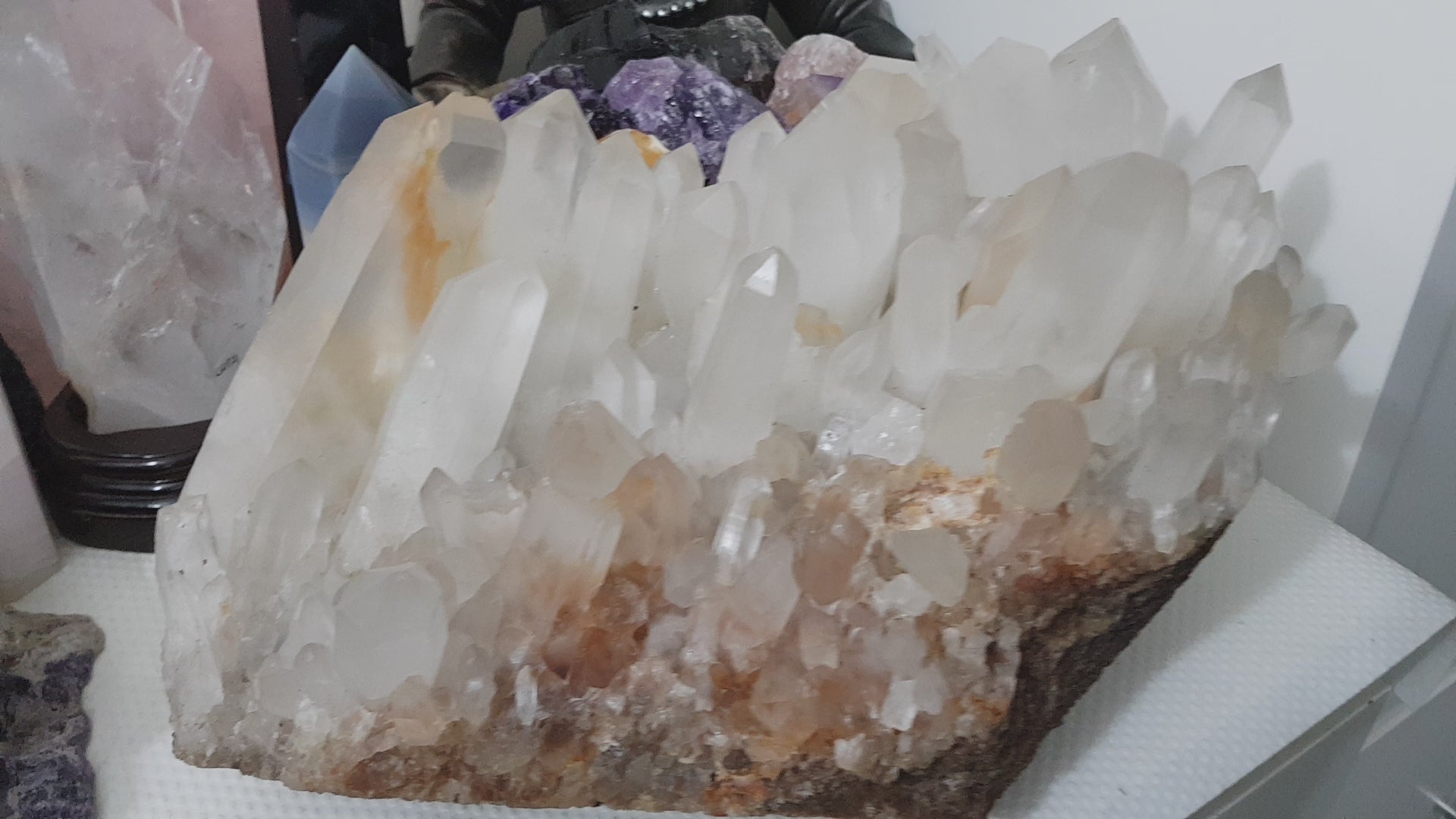 Natural Clear Quartz Crystal Cluster Madagascar 37cm