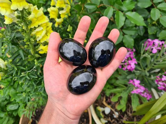 Black Tourmaline Crystal Palmstone